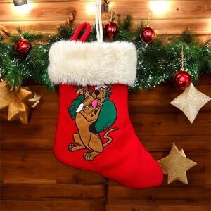 Vintage Cartoon Network Scooby Doo Singing Animated Christmas Stocking RARE 14”